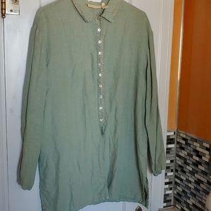 MT J Jill Linen LS Tunic Like New